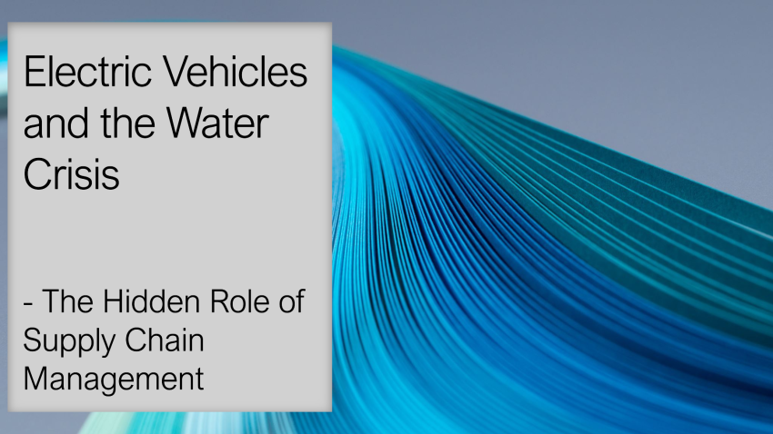 Electric Vehicles and the Water Crisis
